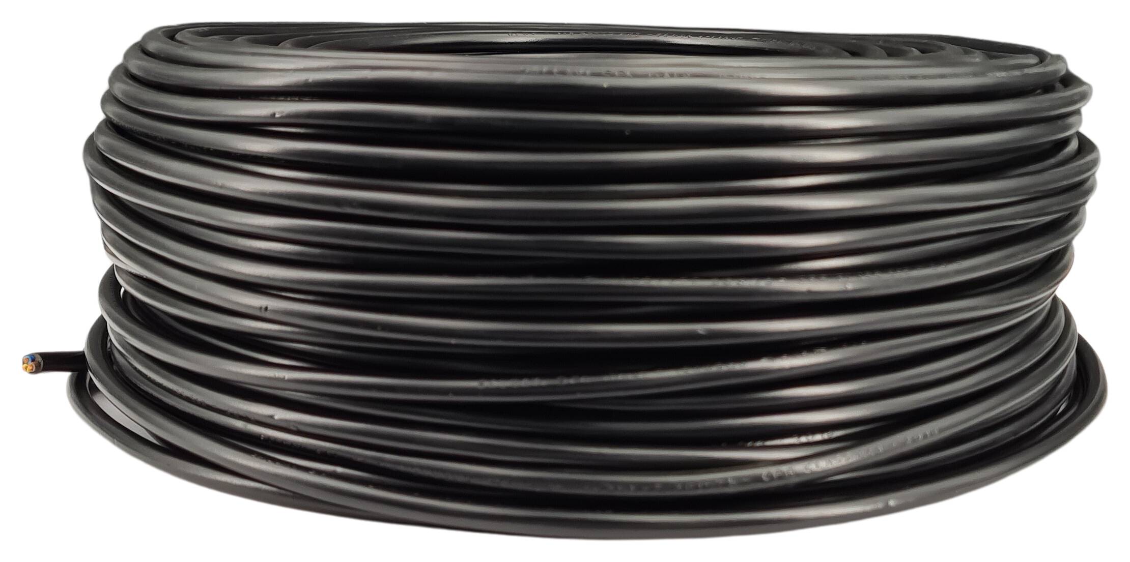 cable 3G 0,75 H03VV-F round black
