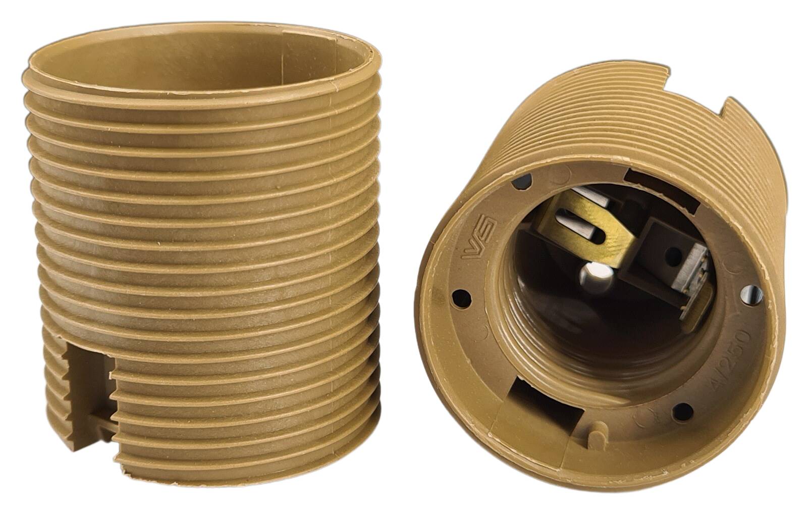 E27 threaded for thermoplastic lampholder gold