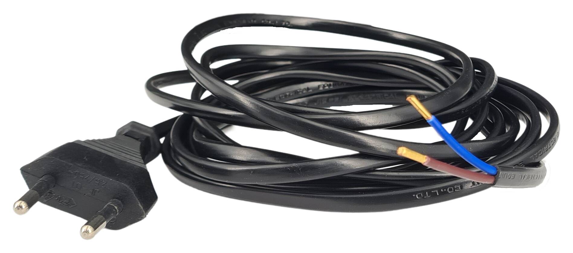 cord-set 2x0,75/3000 flat with Euro plug black