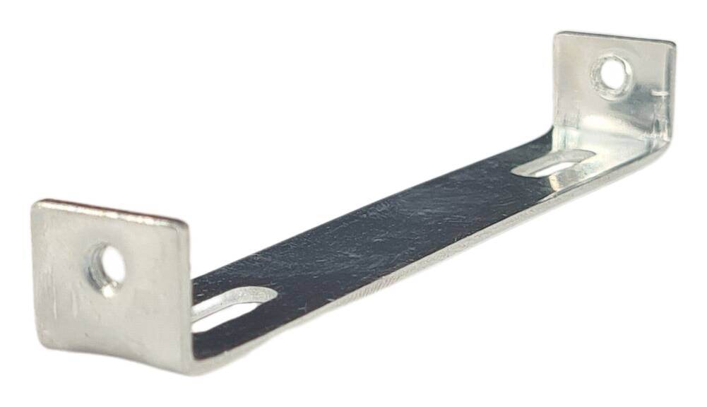 iron strap 18x96,5 for ceeling cap 100x25 mm lat. 15 mm bent strong version zinc