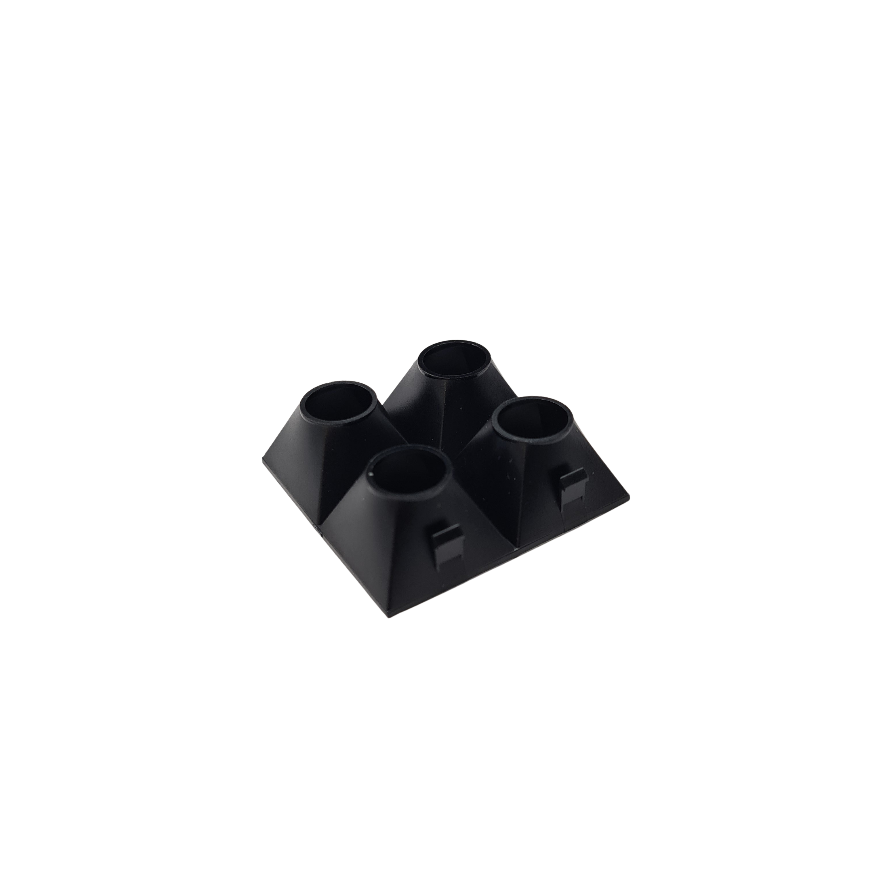 KU 4fach UGR Abdeckung f. Blackline 2x2 39x39x12,5mm PC schwarz