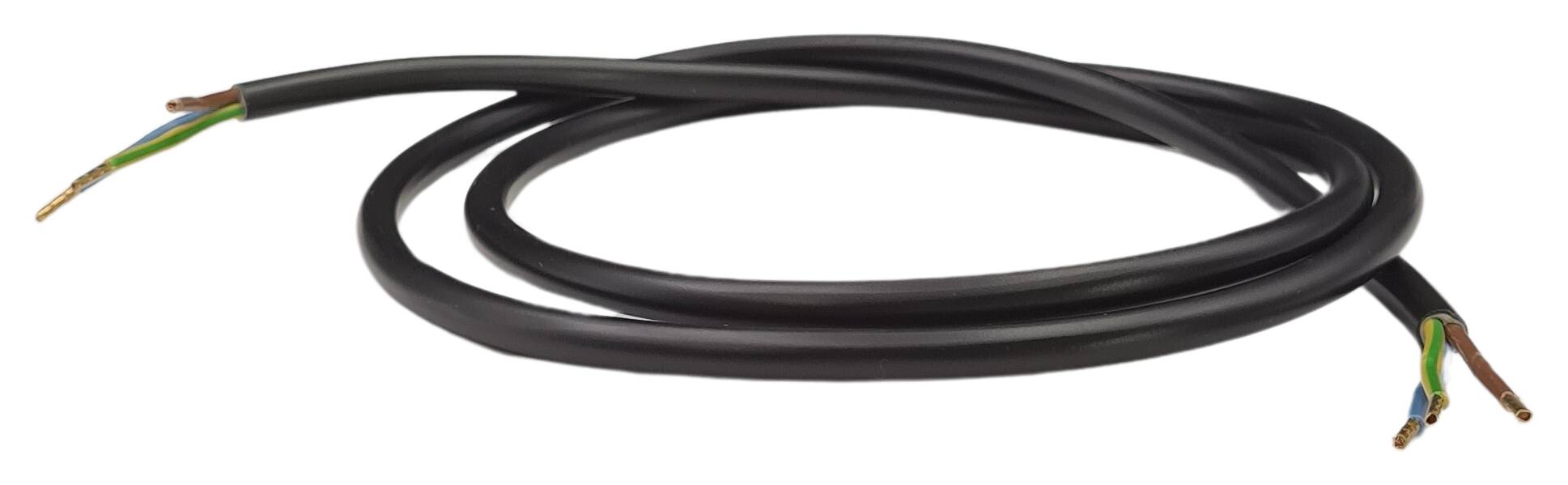 Kabel-Zuschnitt 3G 0,75 H03VV-F rund 1000 mm lg. beids. 30/07AE schwarz