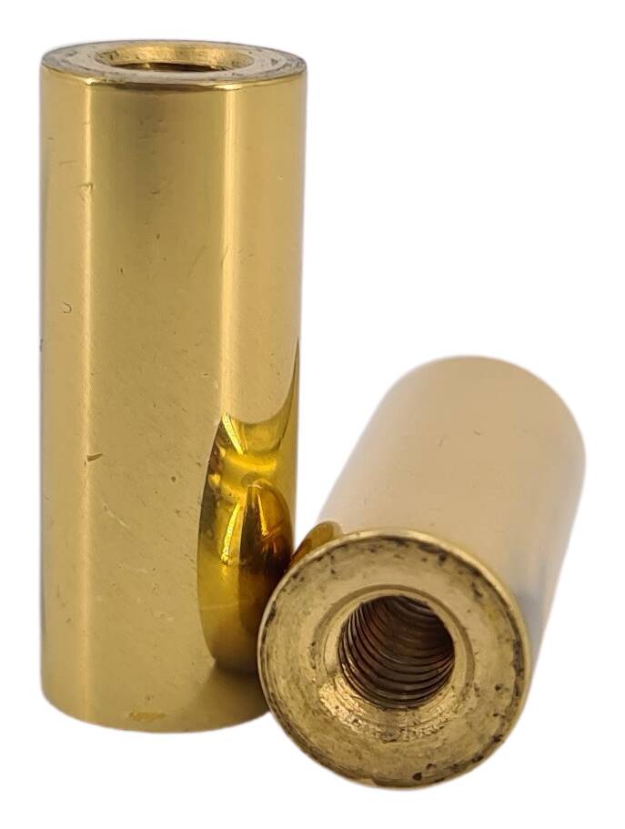 brass coupler 8x20 M4 pol./laq.