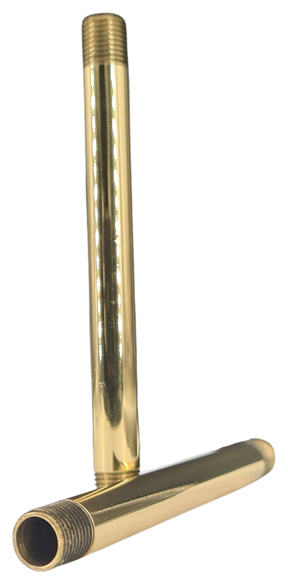 brass tube 9,8x100 with M10x1 male 10/10 pol./laq.