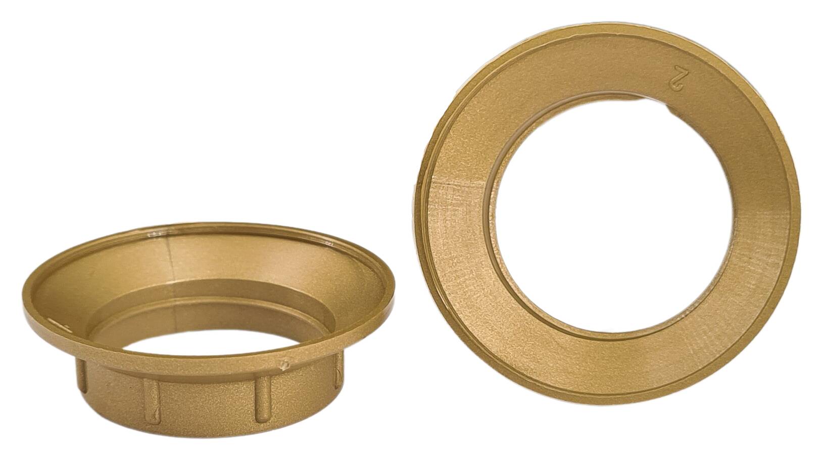E14 ring nut 43x15 thermoplastic gold