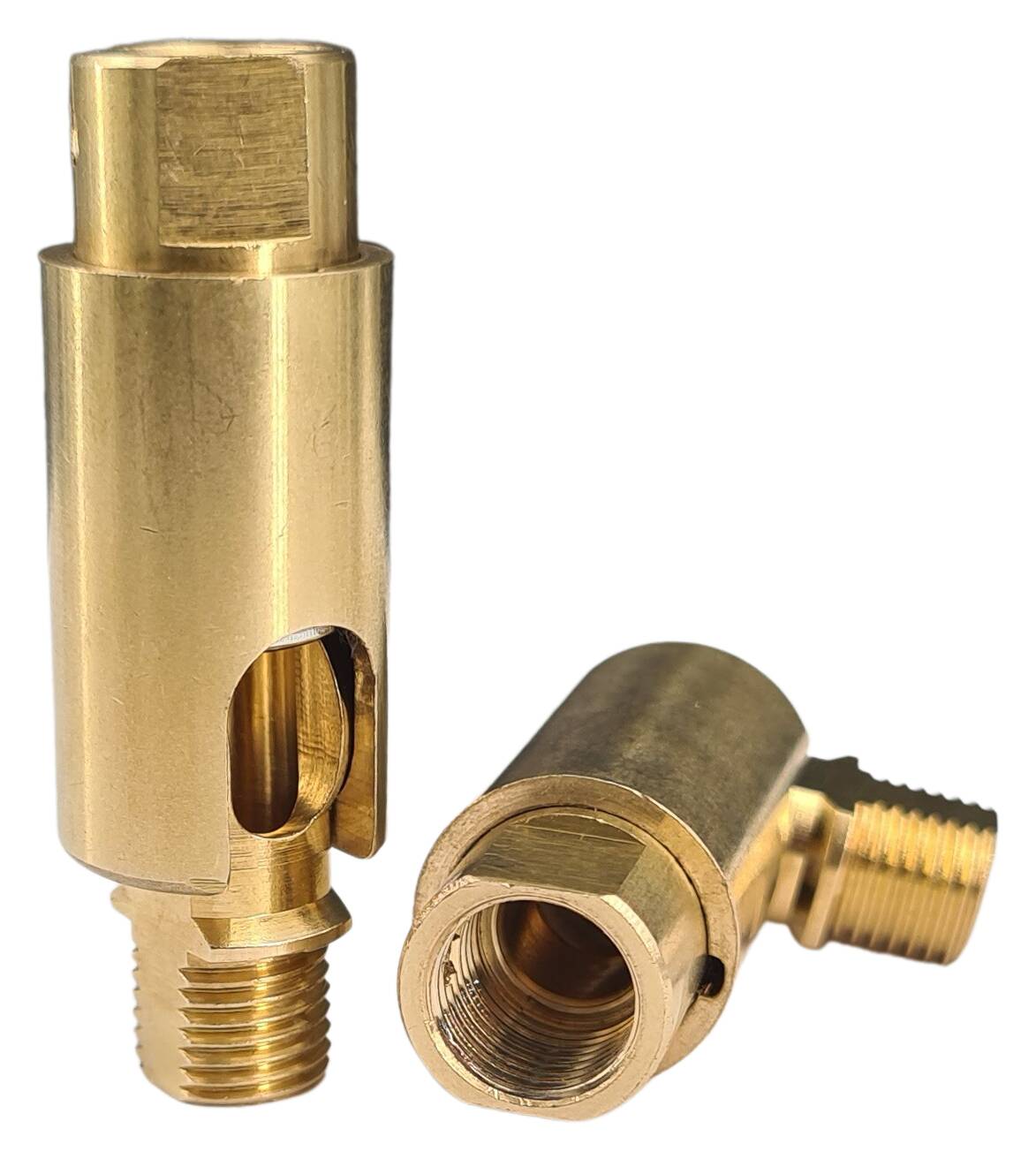 brass turn-tilt joint 20x63 M10x1 female/male profil raw 360° turnable 90° tiltable