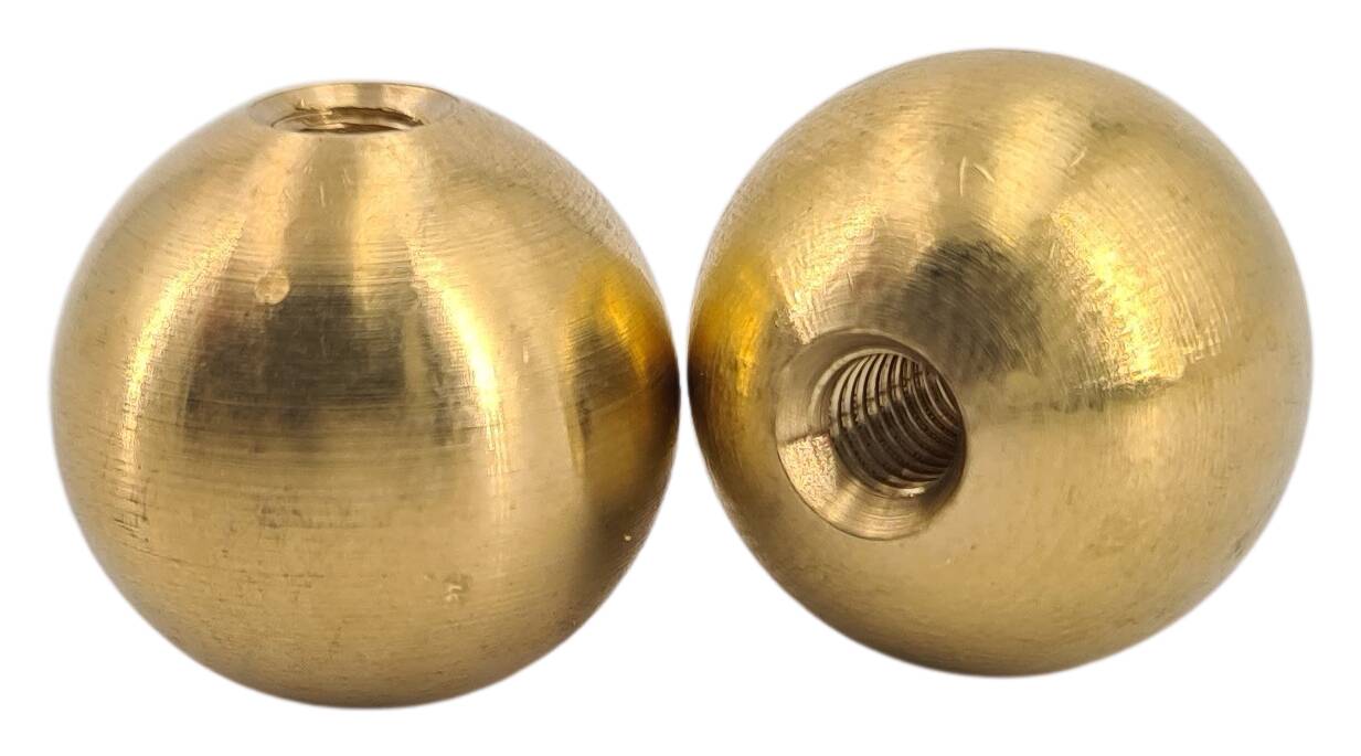 brass ball Ø 16 mm M4 through thread raw