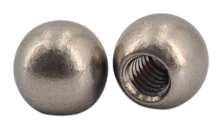 brass ball Ø 8 mm M4 blind thread nickel-matt