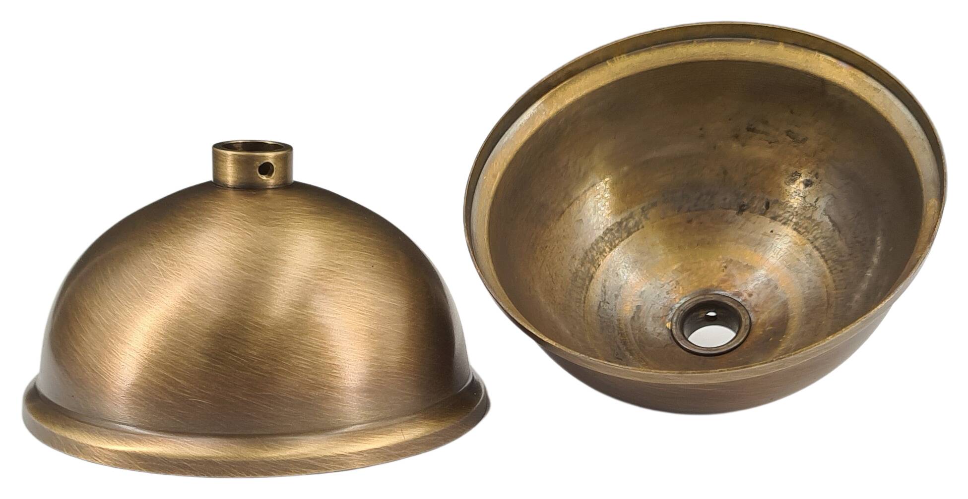 brass ceeling cap 80x39 with adjusting ring for 10 mm tube fumé