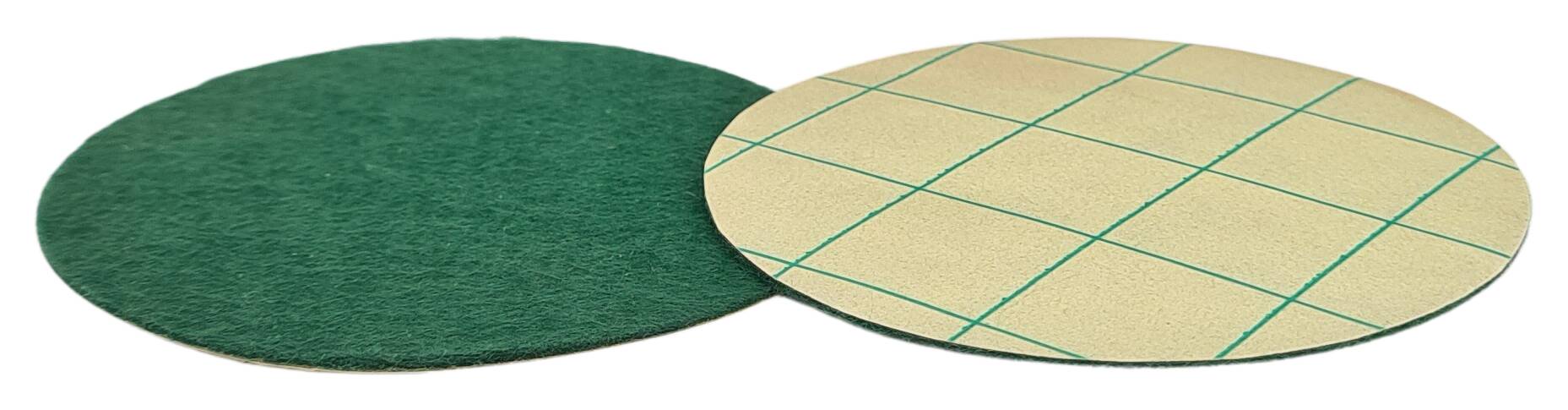 felt circle Ø 105 mm adhesive green