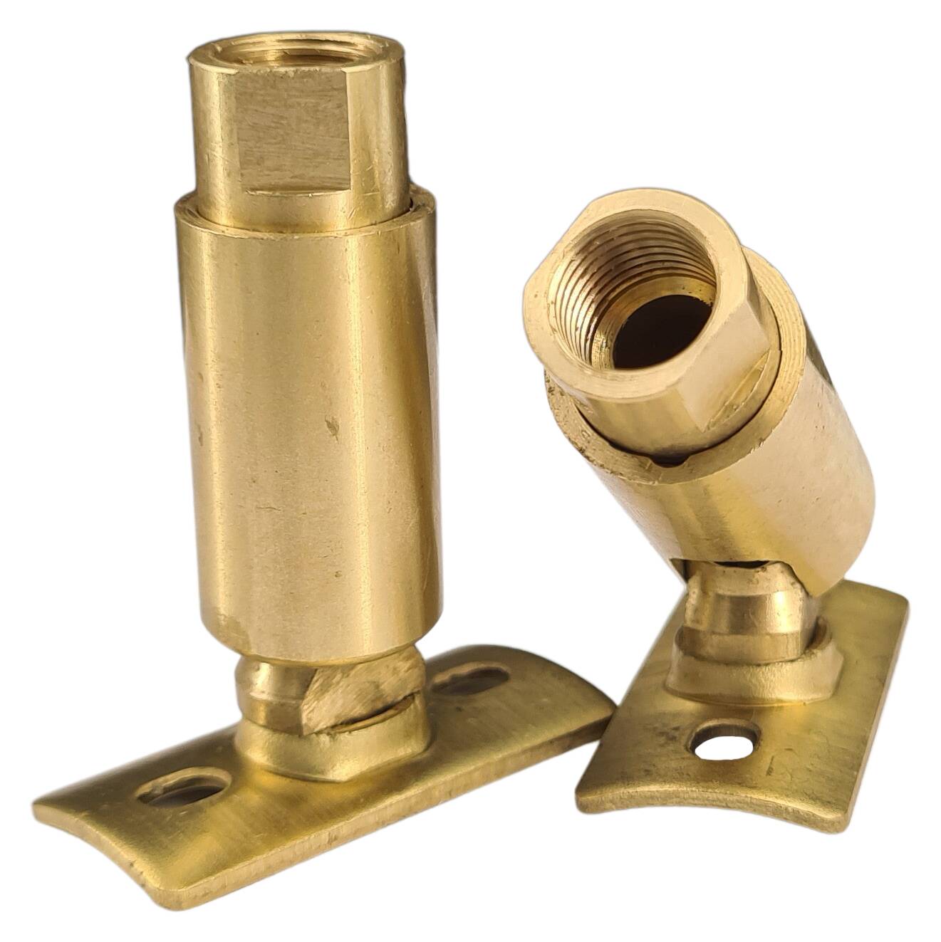 brass turn-tilt joint 16x40 M10x1 female/ with link raw hole distance 20 mm 360° turnable 90° tiltable