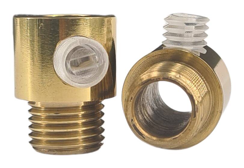 brass cord grip 13x17 M10x1x7 male through 6,8 mm pol./laq. w. separate grub