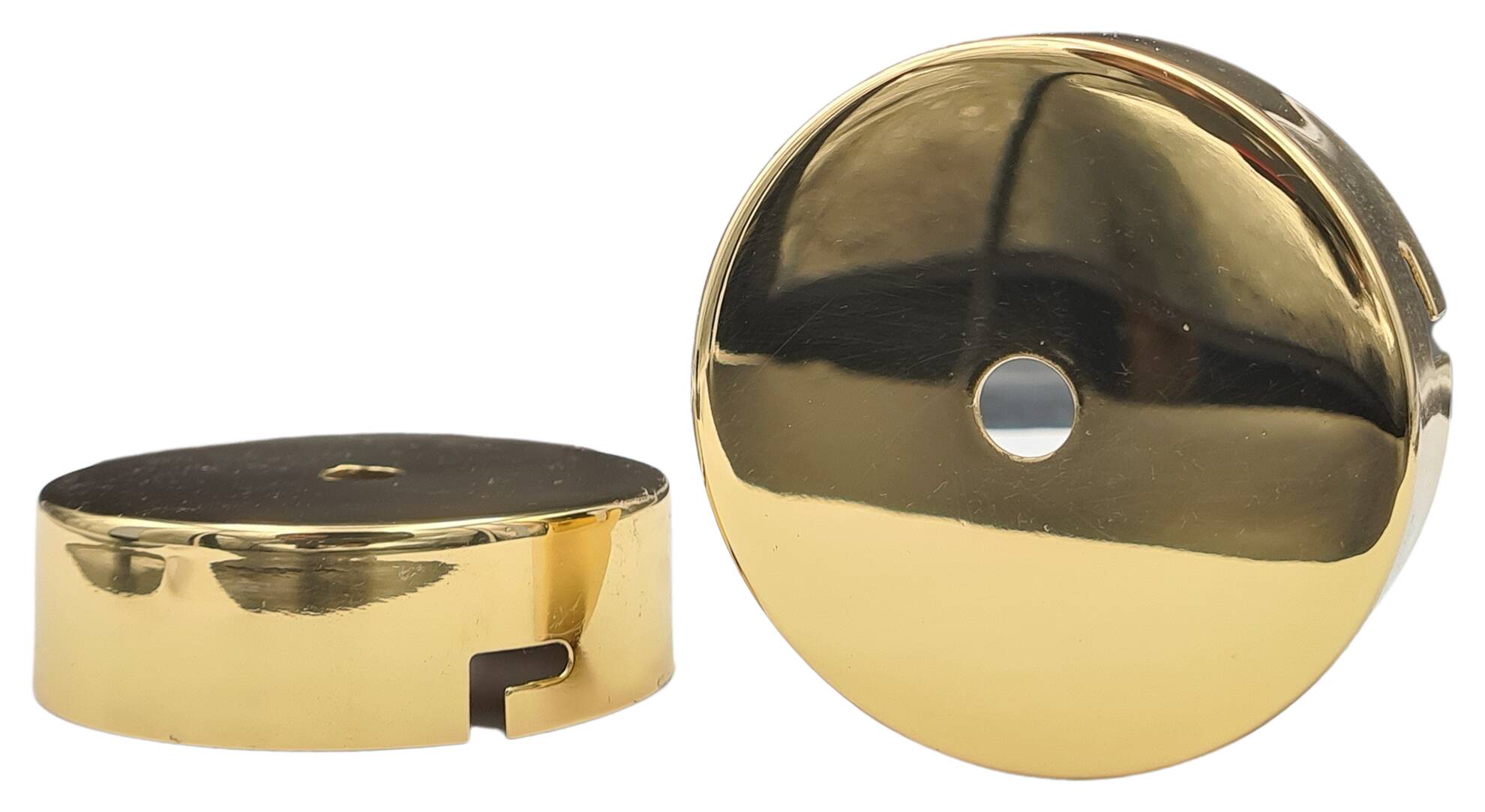 brass ceiling cap 80x25 ML 10,0 with 2x bayonet pol./laq.