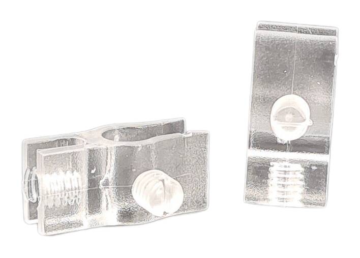 Kabel / Seilhalter-Clip Kabel 5,0-8,0 mm + Drahtseil 1,0-2,0 transparent