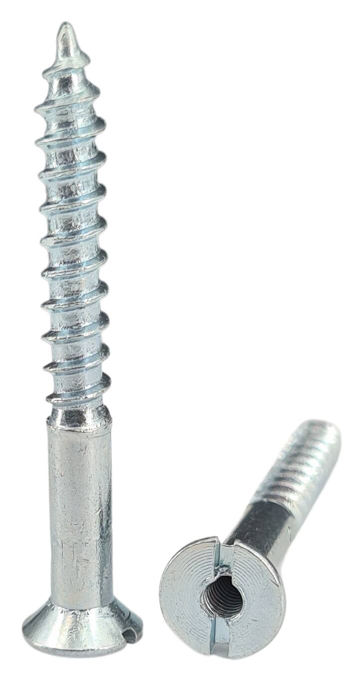 DIN 97 wood screw 4,5x50 with M3 head thread zinc