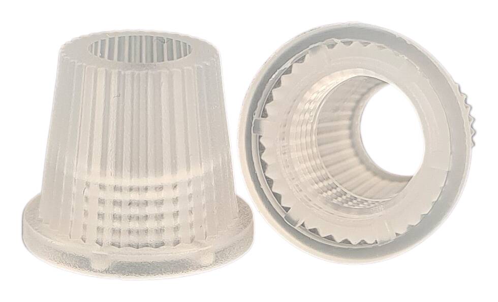plastic cord grip cap M10x1 knurled transparent