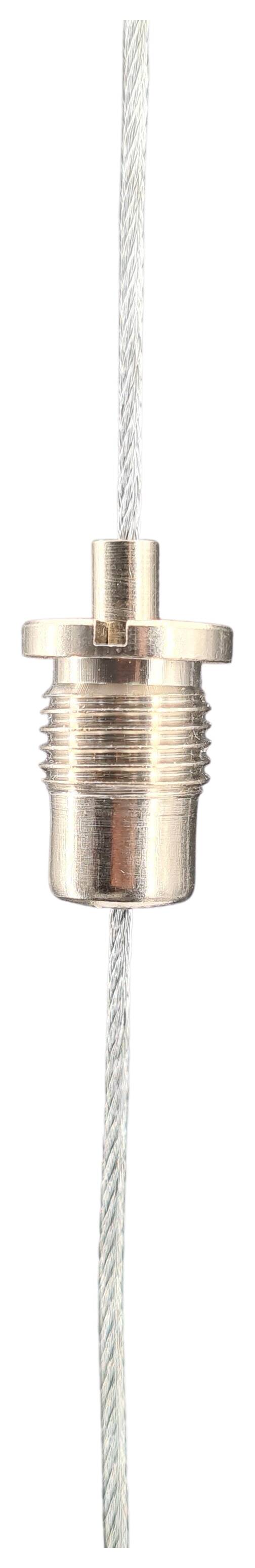 brass cableblocker with collar + slot 12x16 partial thread M10x1x8 male nickel