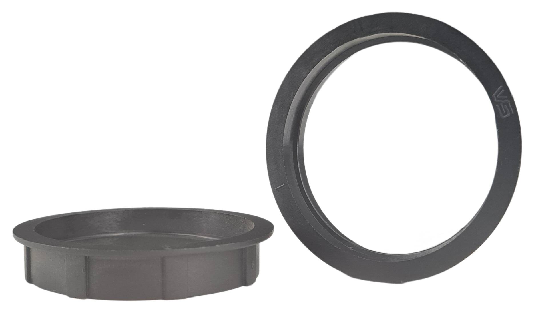 E27 ring nut 47x8,5 (3 threads) thermoplastic black