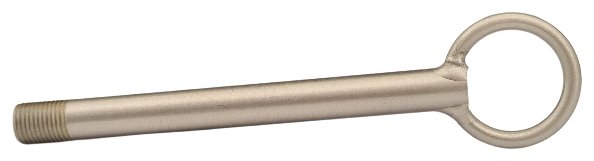 Aufhängerohr m. Ring Aussenmaße 30x125 gelötet (stabile Ausführung) nickel-matt