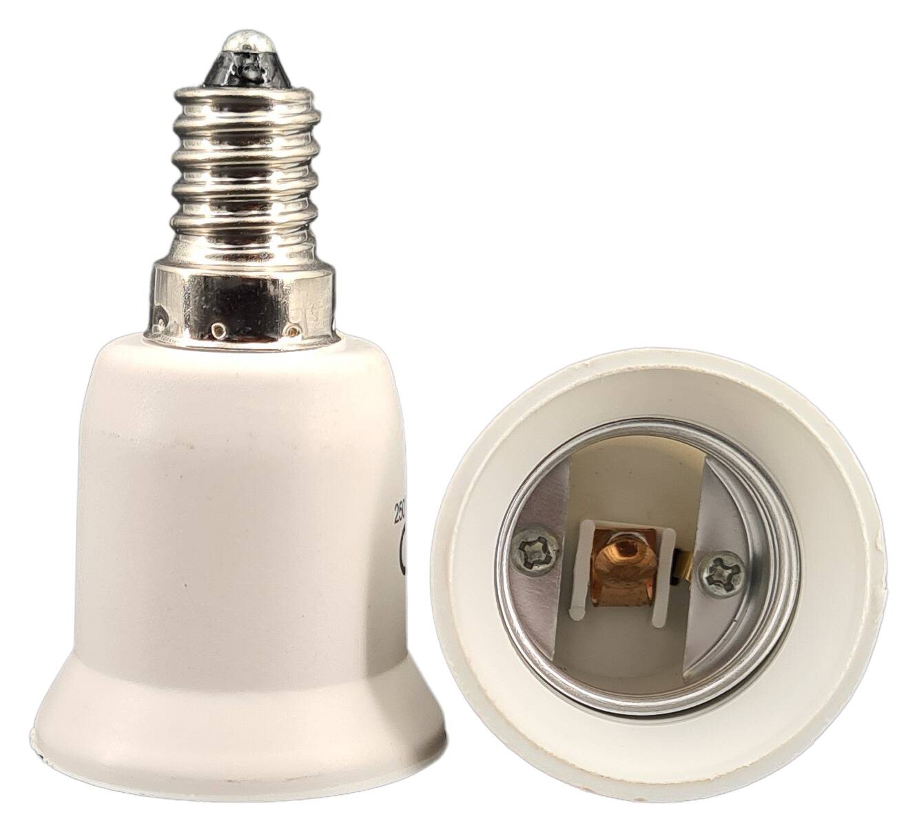 adapter lampholder porcelain from E27 to E14 white