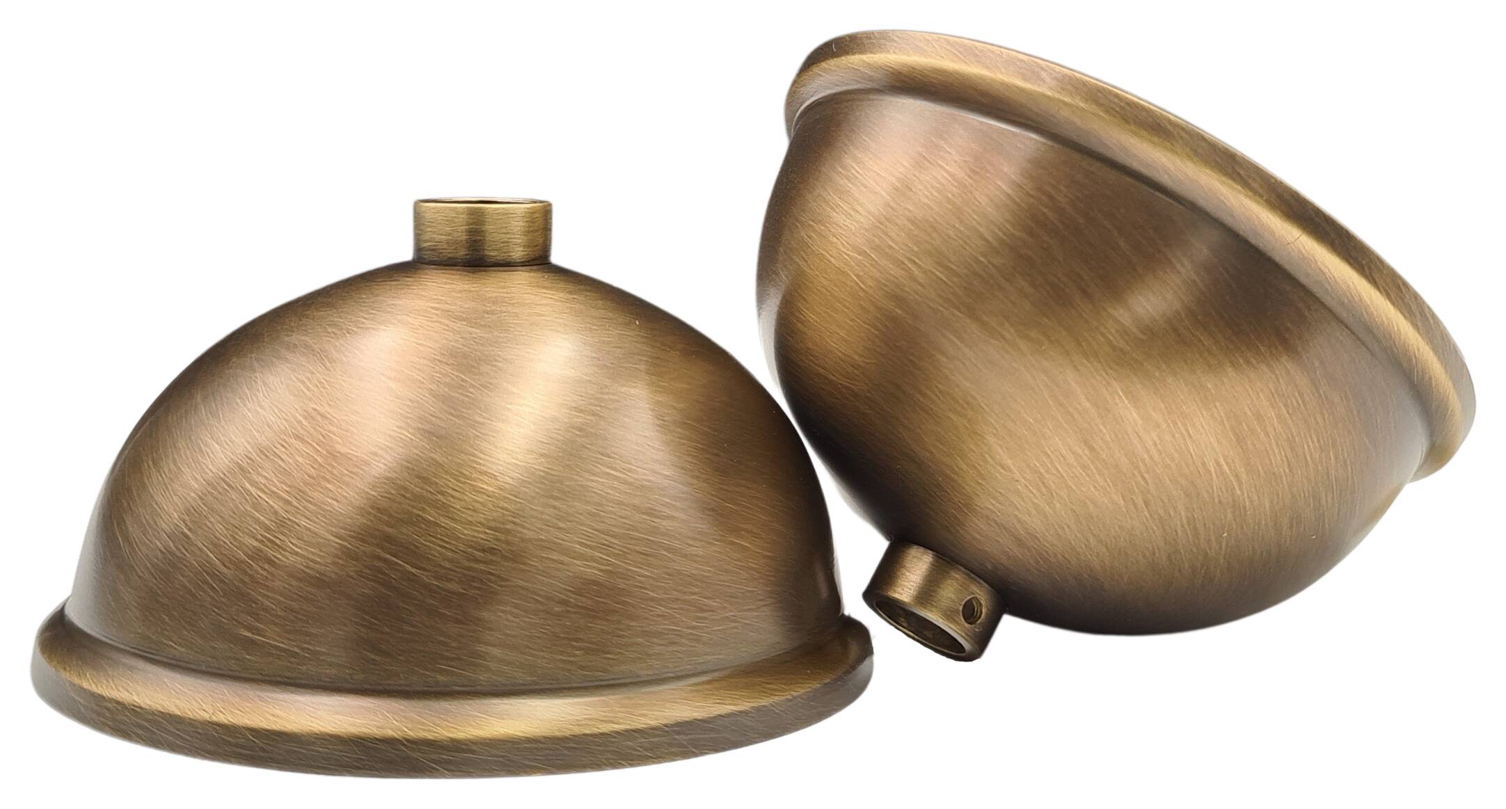 brass ceeling cap 80x39 with adjusting ring for 10 mm tube fumé