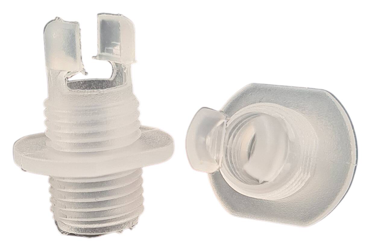 plastic cord grip inside part M10x1x12 male (round cable) transparent