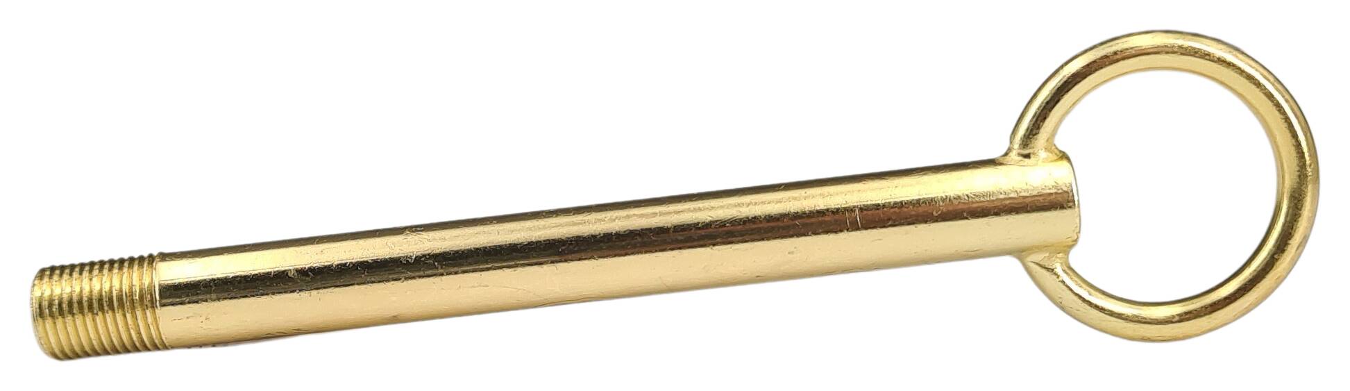 tube with ring dimension 30x125 soldered (stable design) (pol./laq.) glossy-brass-plated + lacquer
