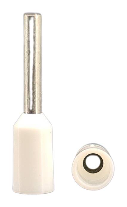 wire-end sleeve with ISO 0,75 mm² white