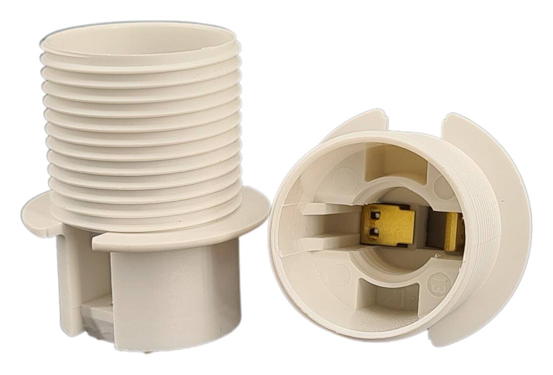 E14 partial-threaded for thermoplastic lampholder white