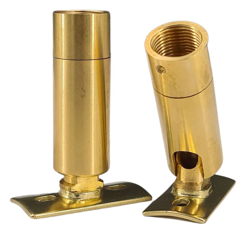 brass turn-tilt joint 16x56 M13x1 female/ with link raw hole distance 22 mm 360° turnable 90° tiltable