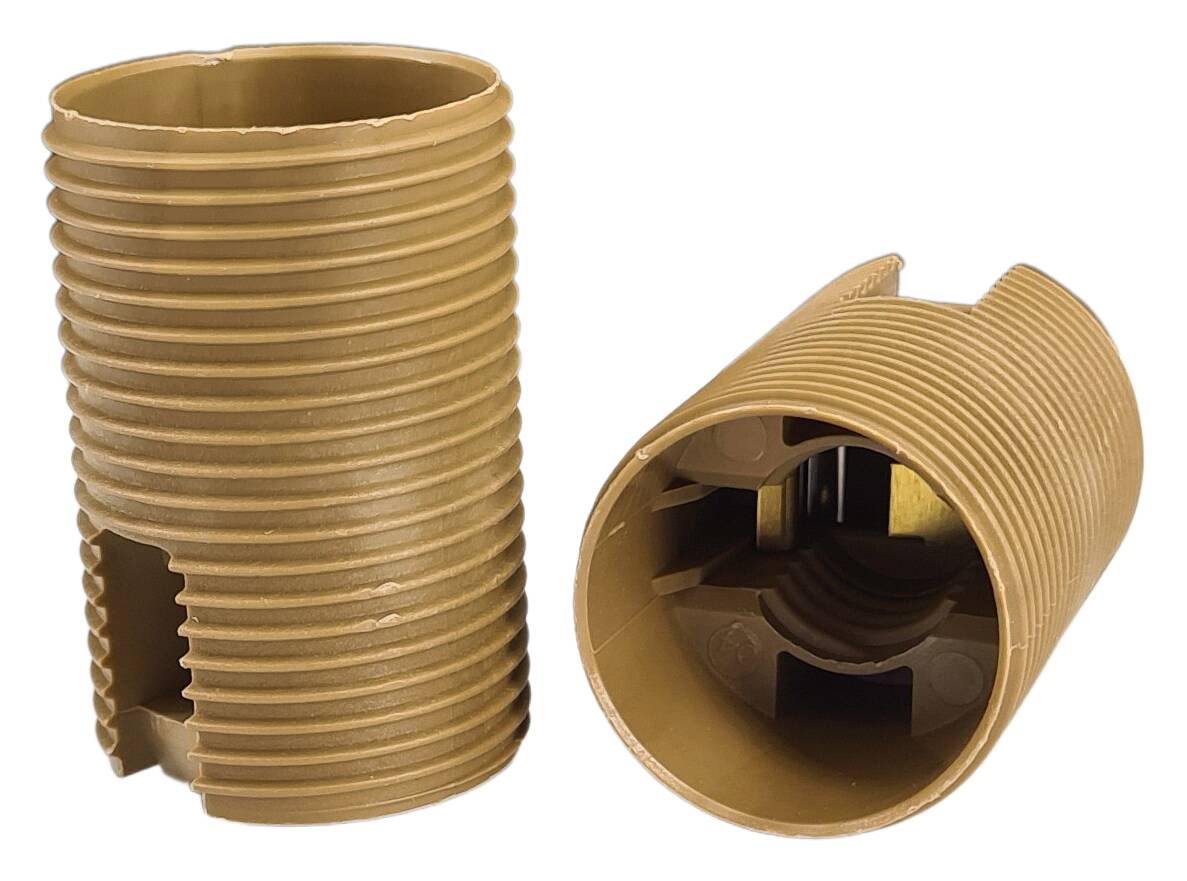 E14 threaded for thermoplastic lampholder gold