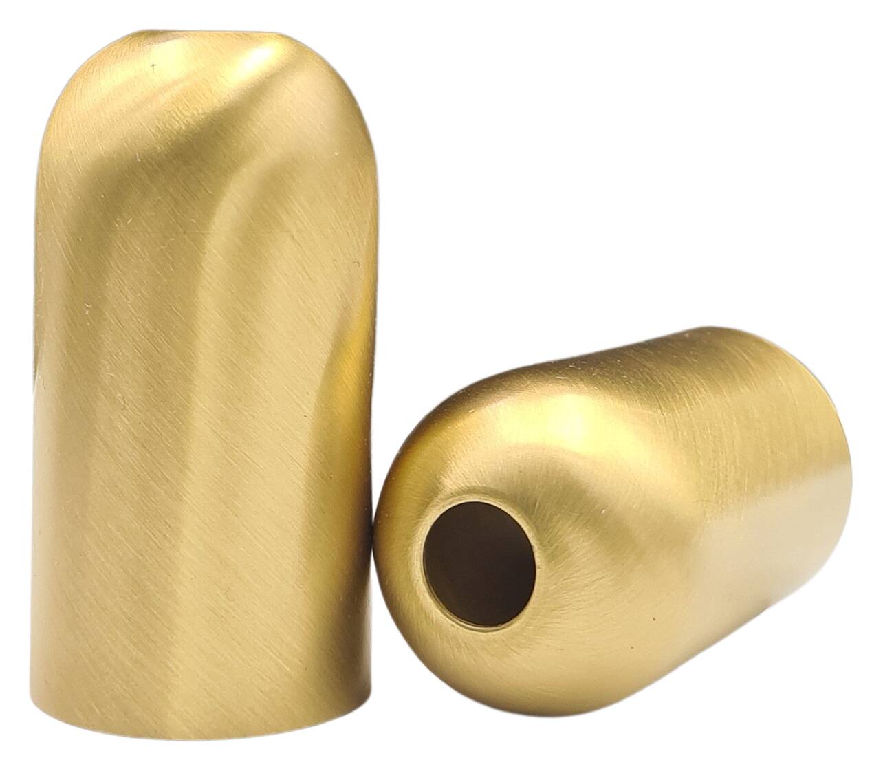 brass cladded socket sleeve 31x57 MH10,5 for socket E14 brushed + lacquered