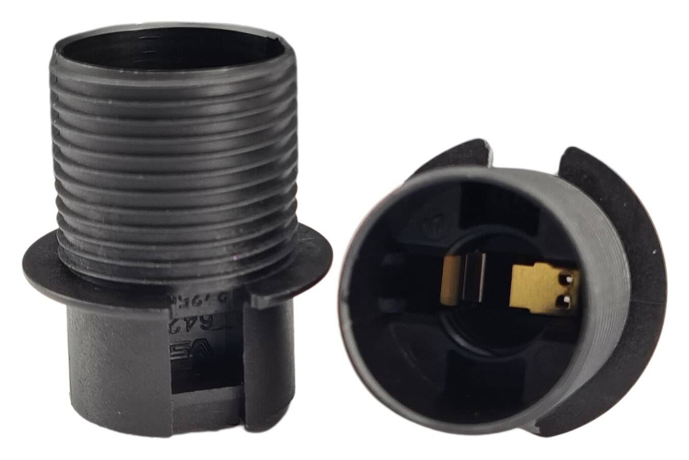 E14 partial-threaded for thermoplastic lampholder black