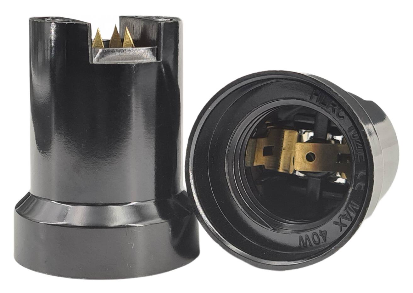 E27 socket 38x50 with sealing ring waterproof black