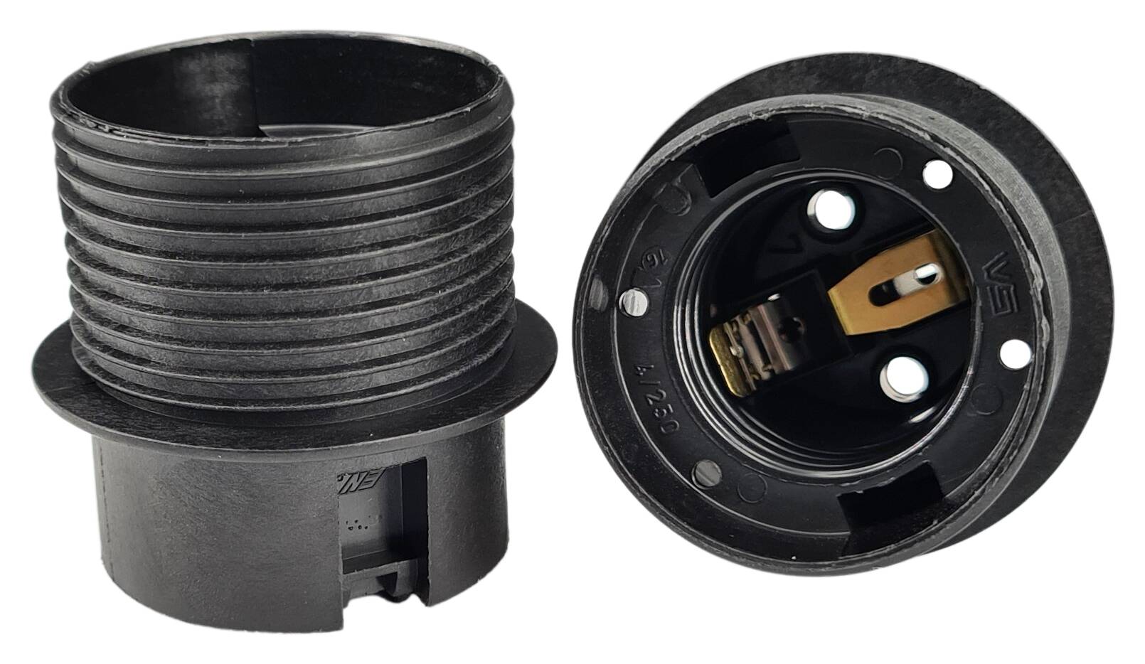 E27 partial-threaded for thermoplastic lampholder black
