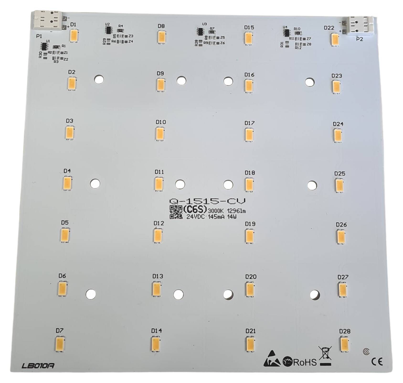 LED-Modul 150x150 mm 24V/DC 13W 3000K CRI>85 1297lm