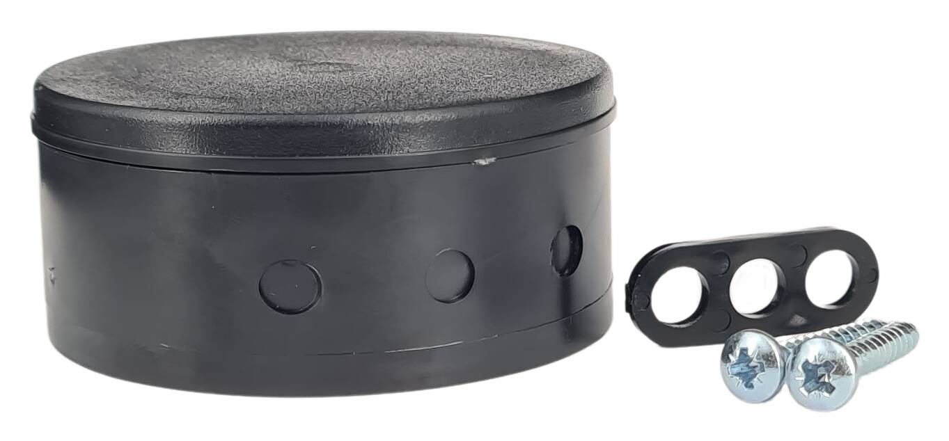 plastic distributor ceiling cap 70x31 2-part with accessory black