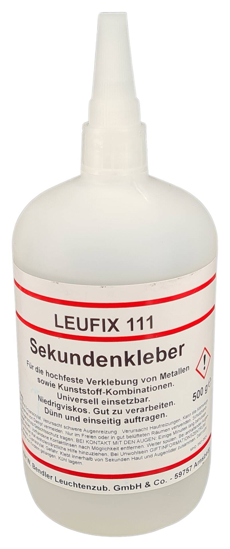 adhesive Leufix 111 á 500 gr. Universal adhesive for metal and plastic