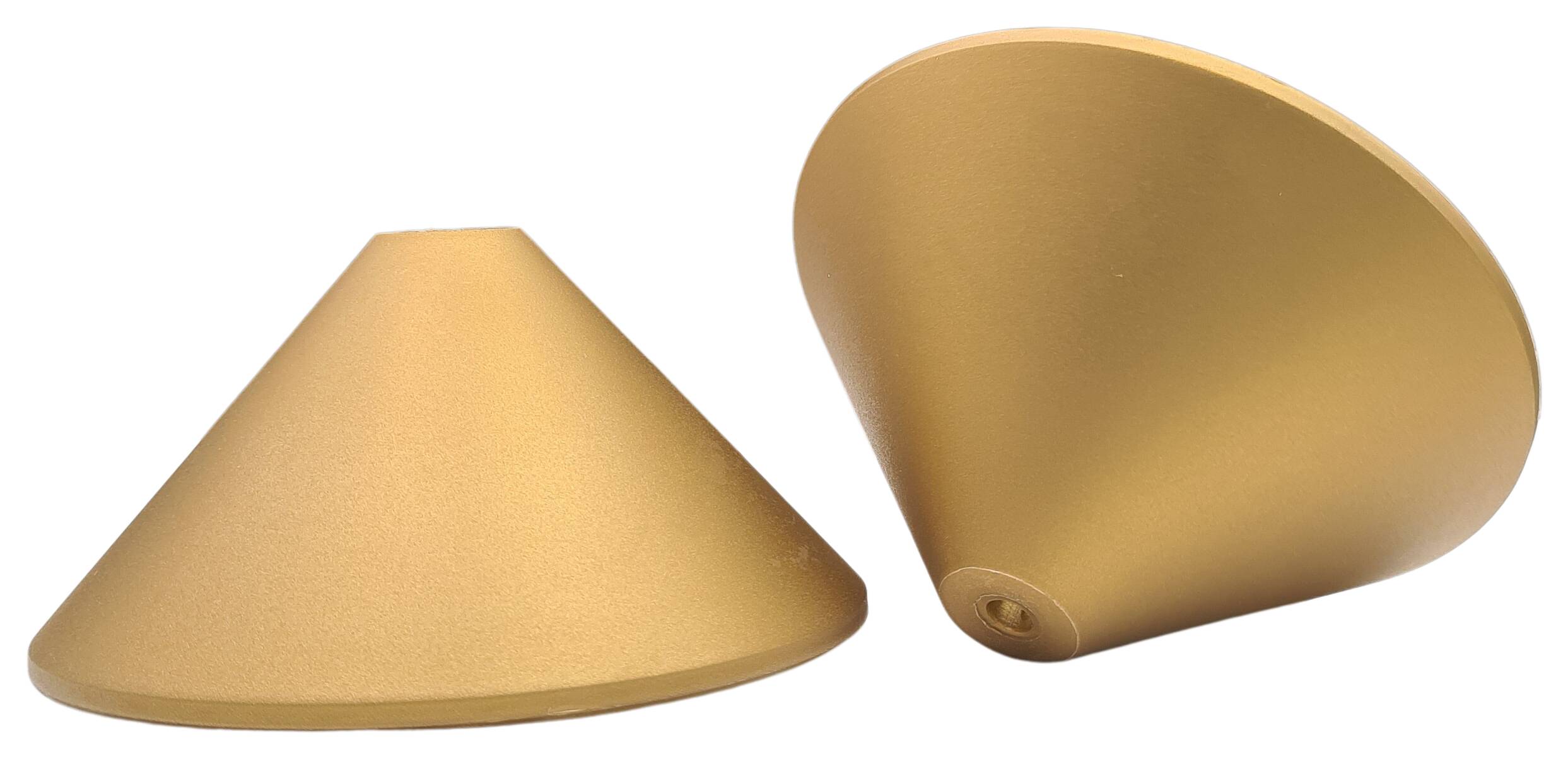 plastic ceiling cap 118x57 conical shape with clamp for cable gold