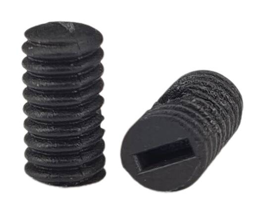 DIN 551 plastic set screw without cone point M4x7 GF black