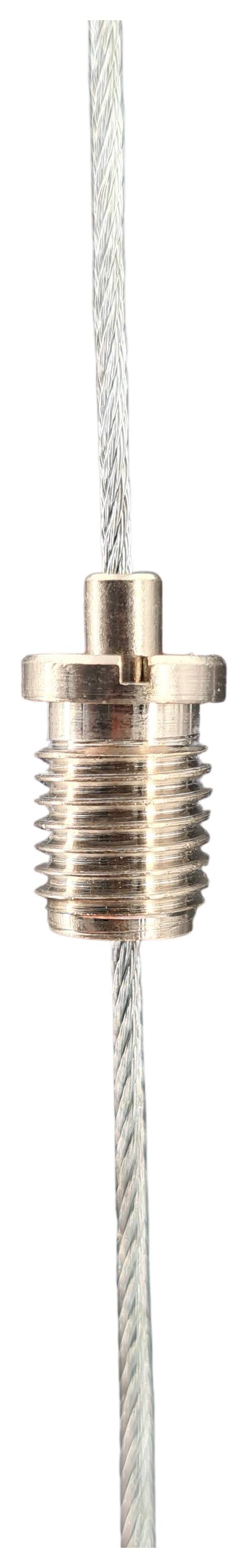 brass cableblocker with collar + slot 9x12 M8x1x10 male nickel