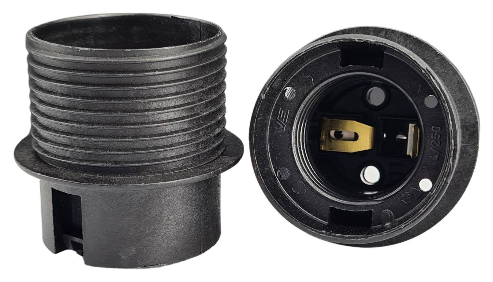 E27 partial-threaded for thermoplastic lampholder black