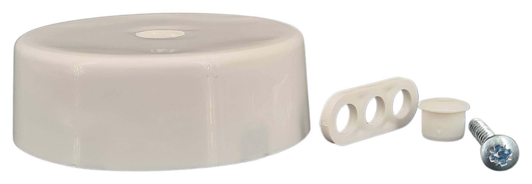plastic distributor ceiling cap 70x25 with accessory white