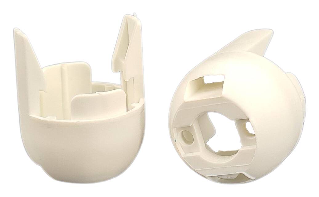 E14 cap for thermoplastic lampholder PH white