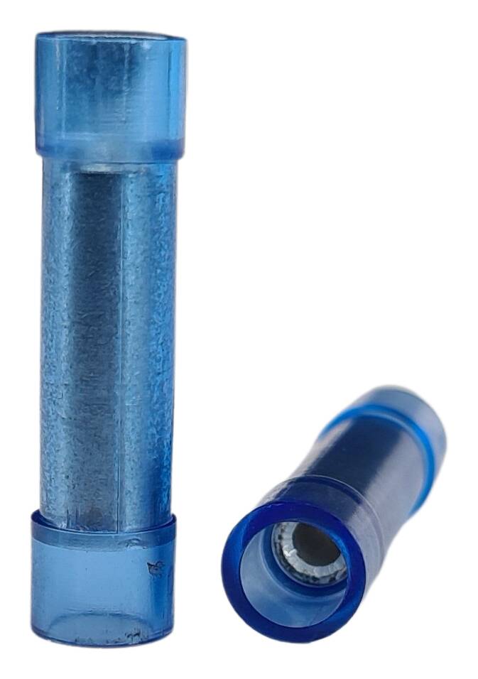 Stoßverbinder Polycarbonat 1,2-2,5 mm² blau  -150° bis +125° C