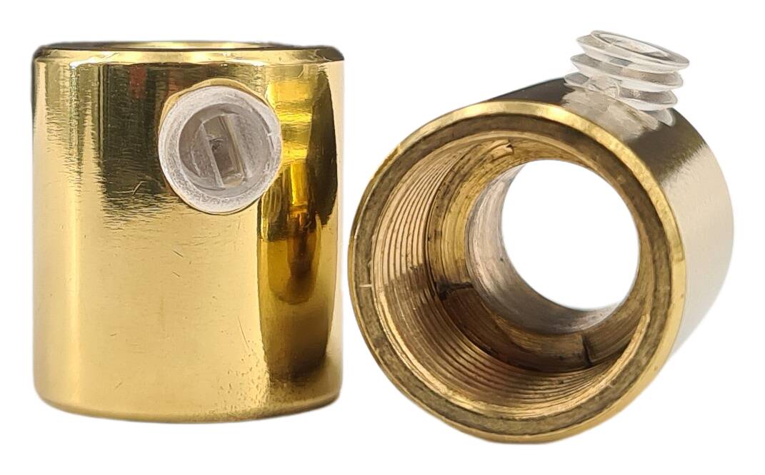 brass cord grip 13x17 M10x1 female through 6,8 mm pol./laq. with