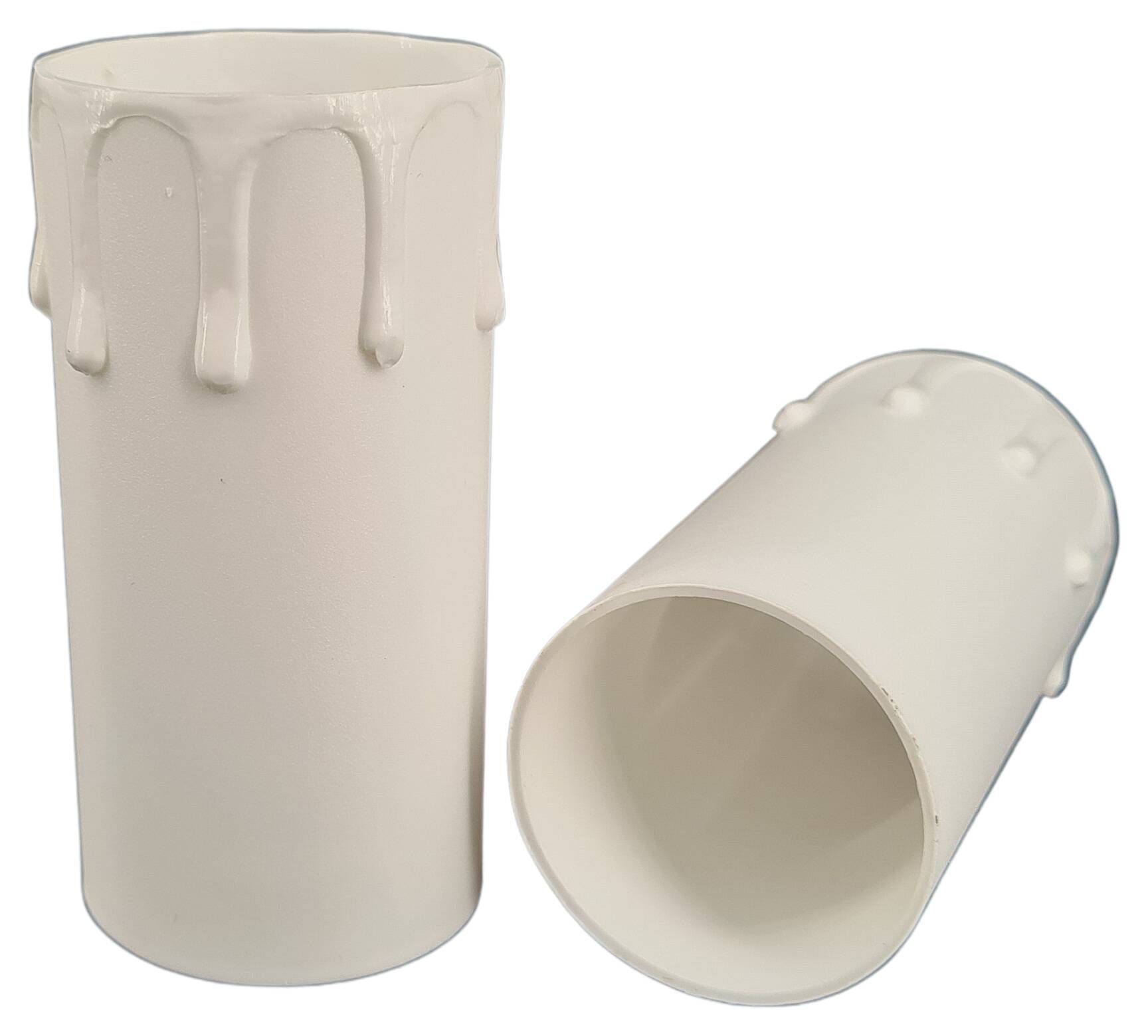 E27 candle sleeve 40x85 with drops thermoplastic white