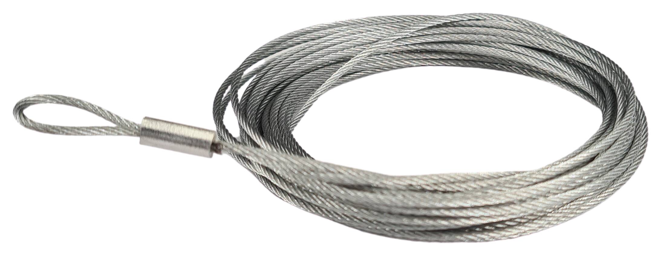 wire part Ø 1,5x1500 mm (7x7) one-sided with loop 30 mm V2A
