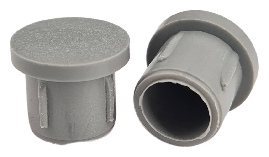 plastic final-bushing tube Ø 13 mm external grey