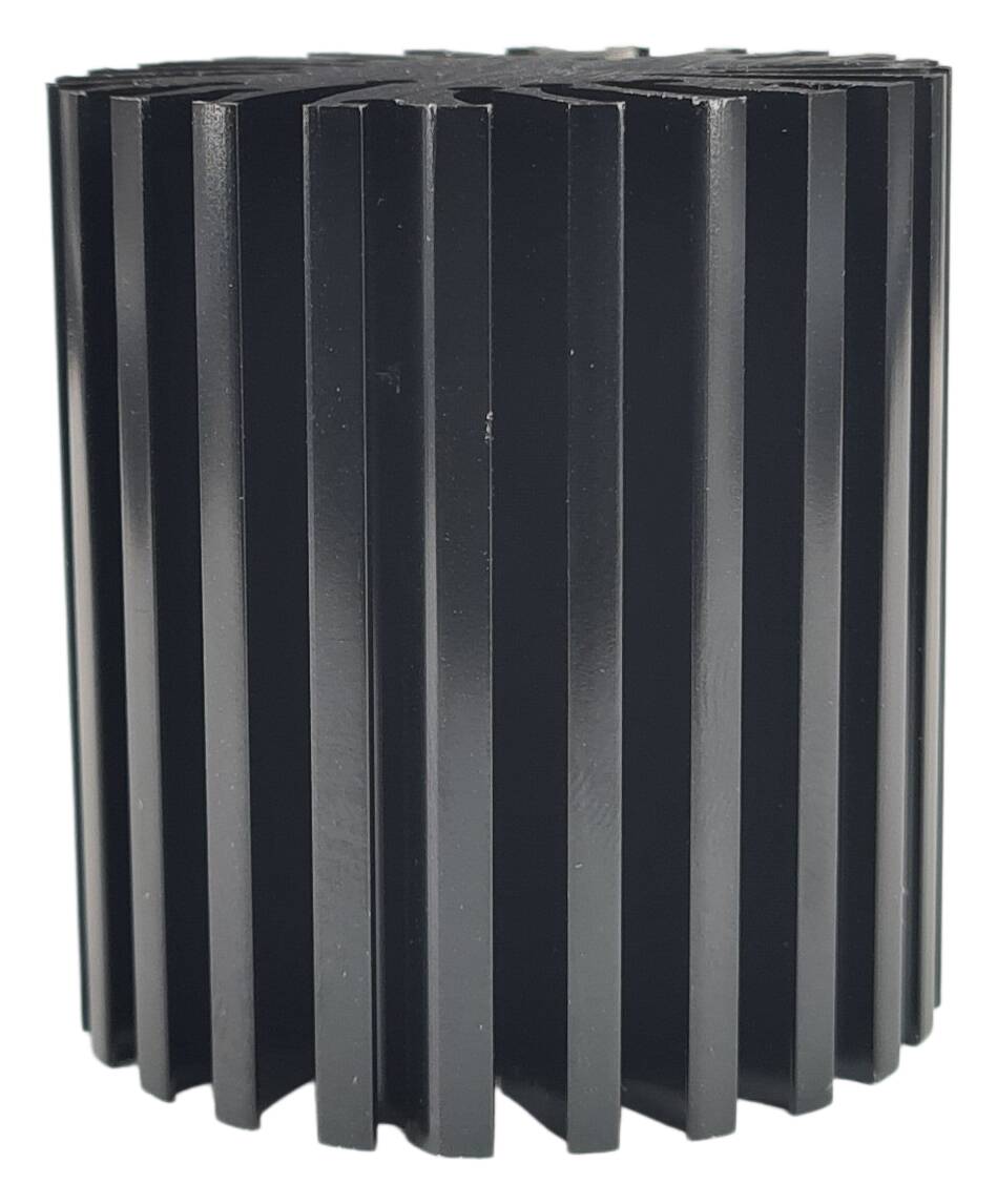 Alu Strangpresskühlkörper Ø 47x50 mm ca. 10W Kühlleistung schwarz-eloxiert